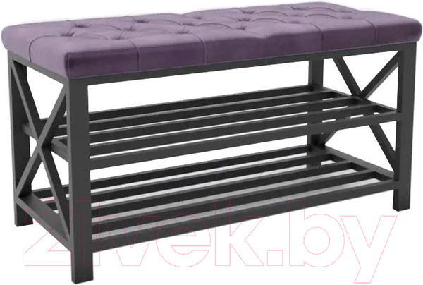 Изображение товара Банкетка Hype Mebel Будс (черный/фиолетовый)