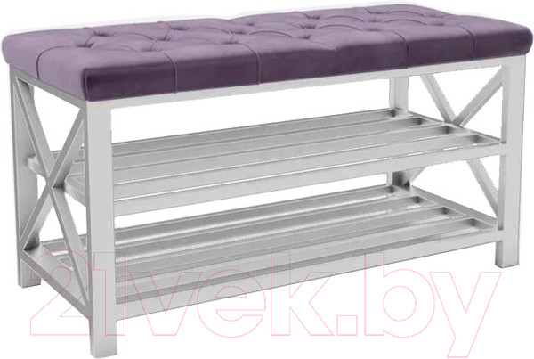 Изображение товара Банкетка Hype Mebel Будс (белый/фиолетовый)