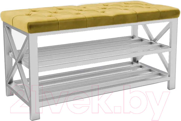 Изображение товара Банкетка Hype Mebel Будс (белый/золото)