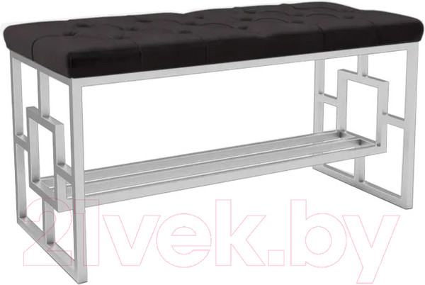 Изображение товара Банкетка Hype Mebel Квадро Люкс (белый/черный)