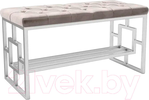 Изображение товара Банкетка Hype Mebel Квадро Люкс (белый/серый)