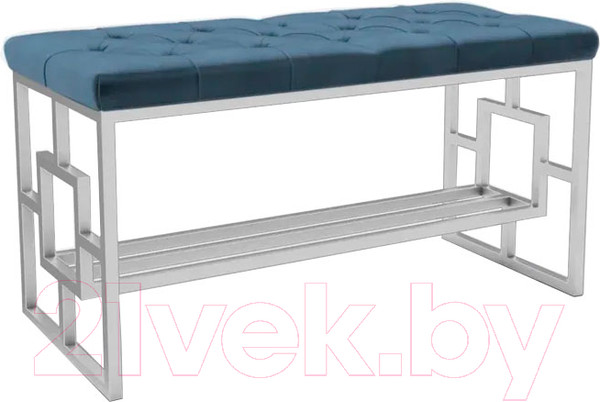 Изображение товара Банкетка Hype Mebel Квадро Люкс (белый/синий)