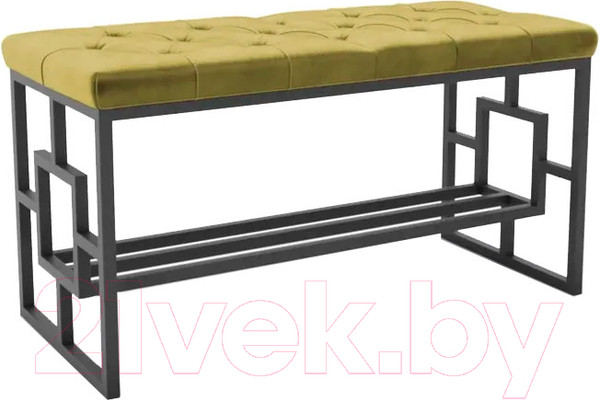 Изображение товара Банкетка Hype Mebel Квадро Люкс (черный/золото)