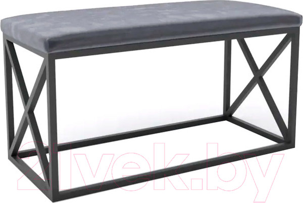 Изображение товара Банкетка Hype Mebel Куб (черный/серый)