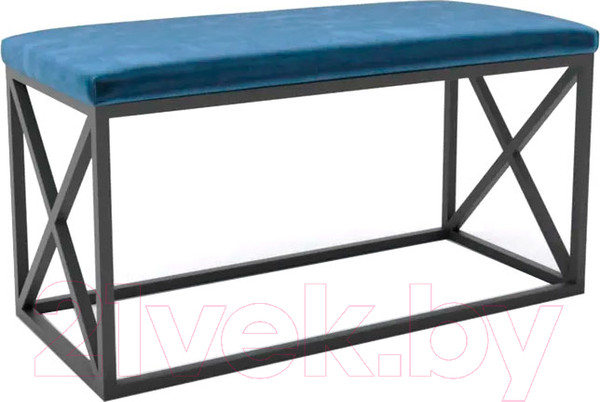 Изображение товара Банкетка Hype Mebel Куб (черный/синий)