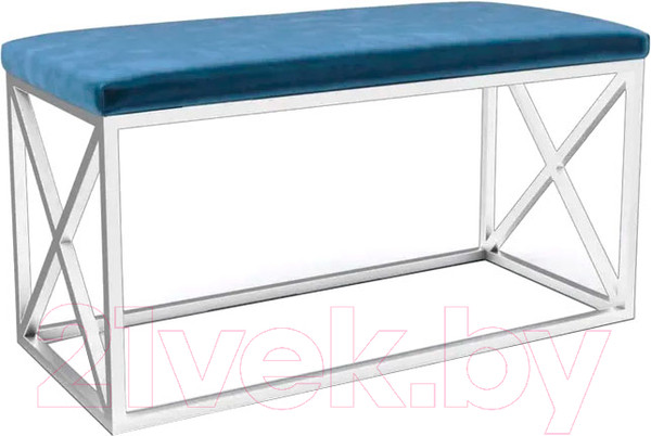 Изображение товара Банкетка Hype Mebel Куб (белый/синий)