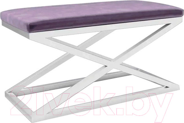 Изображение товара Банкетка Hype Mebel Трингл (белый/фиолетовый)