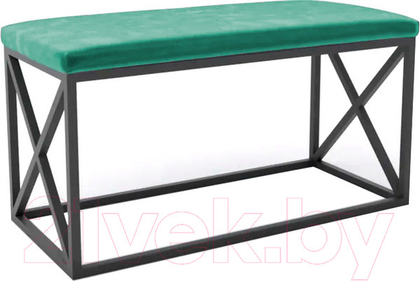 Изображение товара Банкетка Hype Mebel Куб (черный/зеленый)