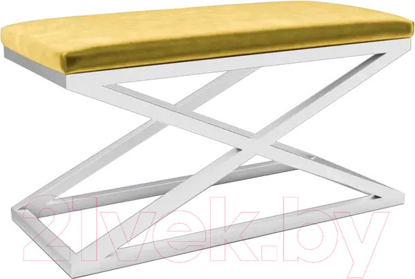 Изображение товара Банкетка Hype Mebel Трингл (белый/золото)