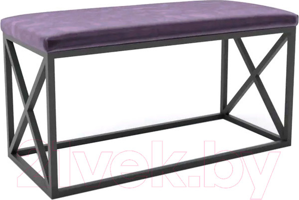Изображение товара Банкетка Hype Mebel Куб (черный/фиолетовый)
