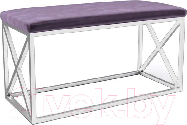 Изображение товара Банкетка Hype Mebel Куб (белый/фиолетовый)