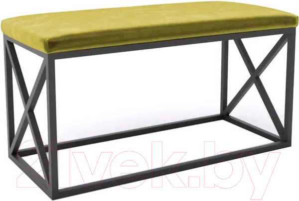 Изображение товара Банкетка Hype Mebel Куб (черный/золото)