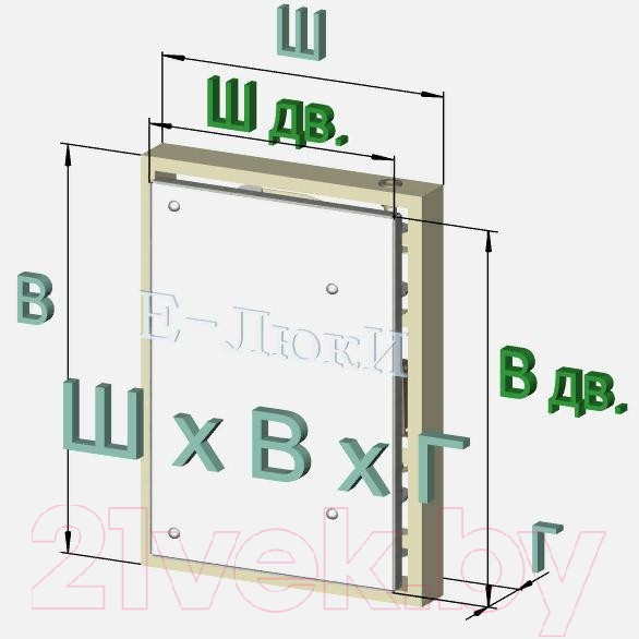 Изображение товара Люк под плитку Eluki Премиум 3DУ 75x75