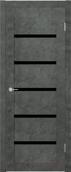 Изображение товара Дверь межкомнатная Stark ST8 ДО 60x200 (бетон темный/черный лак)