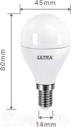 Изображение товара Лампа Ultra LED-G45-8.5W-E14-3000K