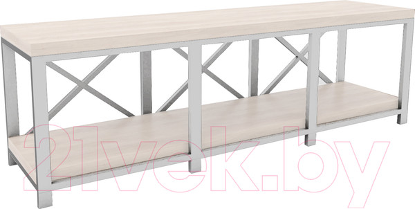 Изображение товара Тумба Hype Mebel Флорида 120x40 (белый/древесина белая)