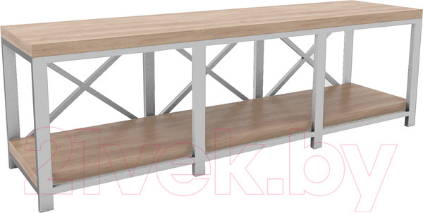 Изображение товара Тумба Hype Mebel Флорида 150x40 (белый/дуб галифакс натуральный)