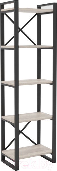 Изображение товара Стеллаж Hype Mebel Стандарт 50x170 (черный/древесина белая)