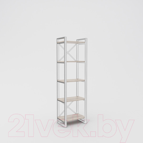 Изображение товара Стеллаж Hype Mebel Стандарт 80x200 (белый/древесина белая)