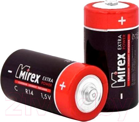 Изображение товара Комплект батареек Mirex R14 C 1.5V / 23702-ER14-S2 (2шт)