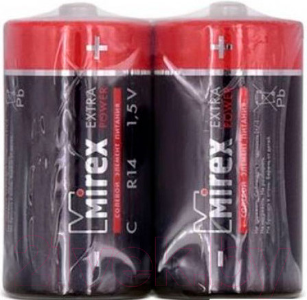 Изображение товара Комплект батареек Mirex R14 C 1.5V / 23702-ER14-S2 (2шт)