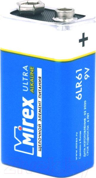 Изображение товара Батарейка Mirex 6LR61 / 23702-6LR6-S1