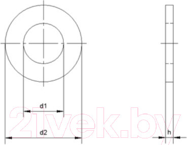Изображение товара Шайба ЕКТ М18 DIN125 / CV011431M (50шт, цинк)