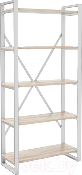 Изображение товара Стеллаж Hype Mebel Стандарт-2 80x200 (белый/древесина белая)