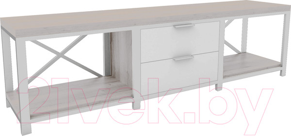 Изображение товара Тумба Hype Mebel Хельга 150x40 (белый/древесина белая)