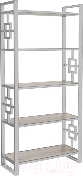 Изображение товара Стеллаж Hype Mebel Квадро 80x200 (белый/древесина белая)