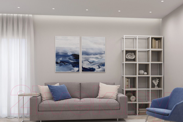 Изображение товара Стеллаж Hype Mebel Грос 105x175 (белый/древесина белая)