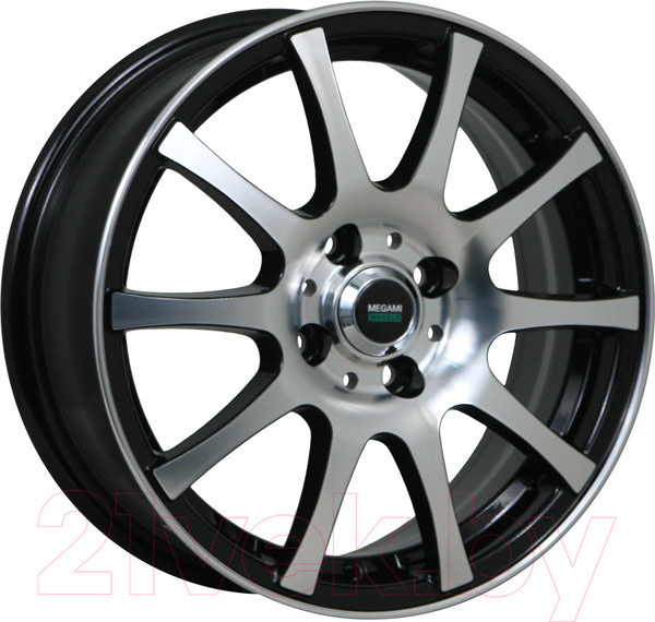 Изображение товара Литой диск Megami MGM-2 15x6" 4x100мм DIA 54.1мм ET 48мм BKF