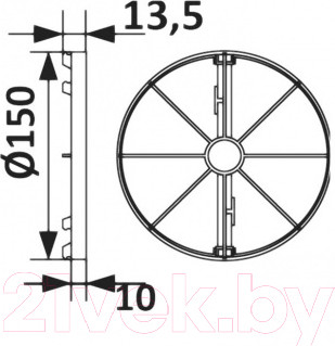 Изображение товара Обратный клапан вытяжного вентилятора ERA D 150 / 150 ОК