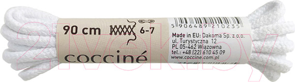 Изображение товара Шнурки для обуви Coccine Band / SZNN/90/BIA/3B (90см, 3B хлопок белый)