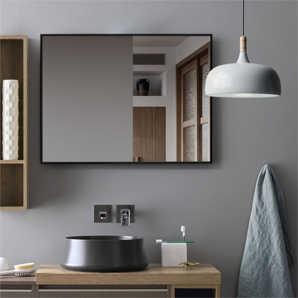 Изображение товара Зеркало Алмаз-Люкс М-243 (80x60см, в черной алюминиевой раме)