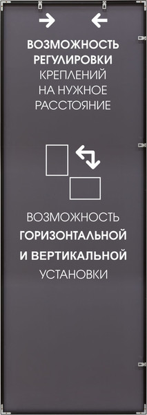 Изображение товара Зеркало Алмаз-Люкс М-254 (120x40см, в черной алюминиевой раме)