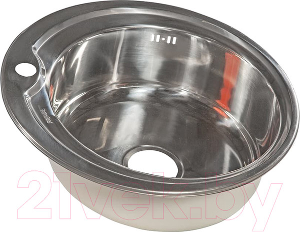 Изображение товара Мойка кухонная Premial 5151 0.8мм (полированный)