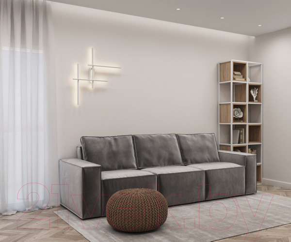 Изображение товара Стеллаж Hype Mebel Грос-2 70x210 (белый/древесина белая)