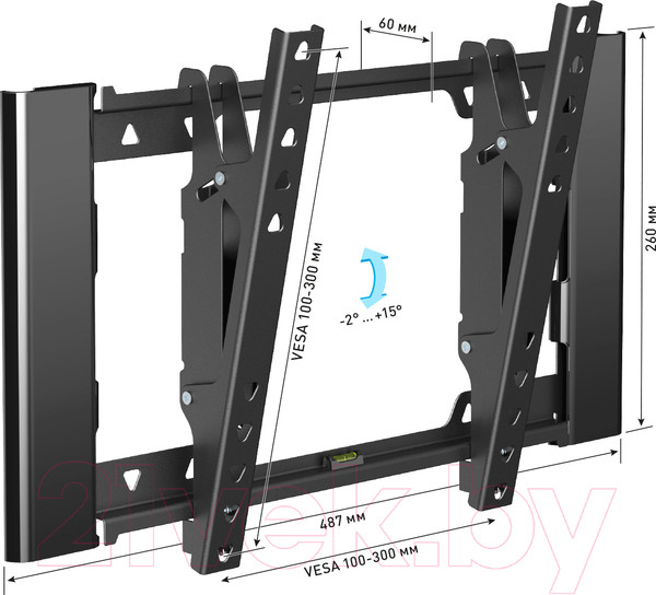 Изображение товара Кронштейн для телевизора Holder T3929-B (черный)