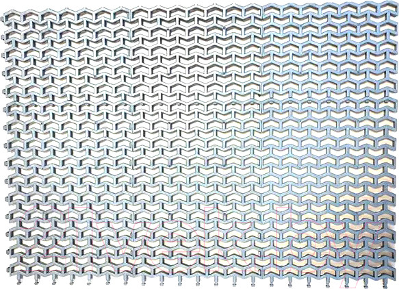 Изображение товара Коврик грязезащитный Пластизделие Пила Мини 82x600 (серебристый)