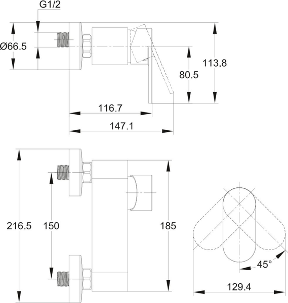 Изображение товара Смеситель Cersanit Elio 63046