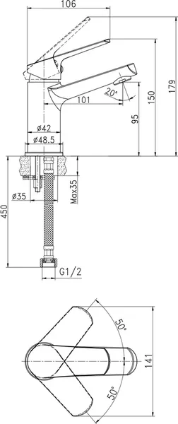 Изображение товара Смеситель Cersanit Flavis 63034