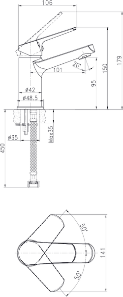 Изображение товара Смеситель Cersanit Flavis 63034