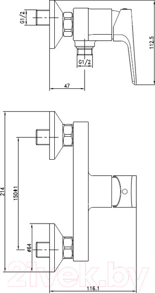 Изображение товара Смеситель Cersanit Nature 63065
