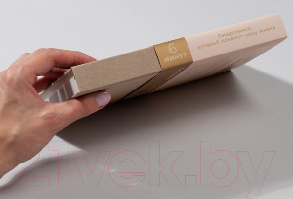 Изображение товара Мотивационный ежедневник Альпина 6 минут. Ежедневник, который изменит вашу жизнь. Корица (Спенст Д.)