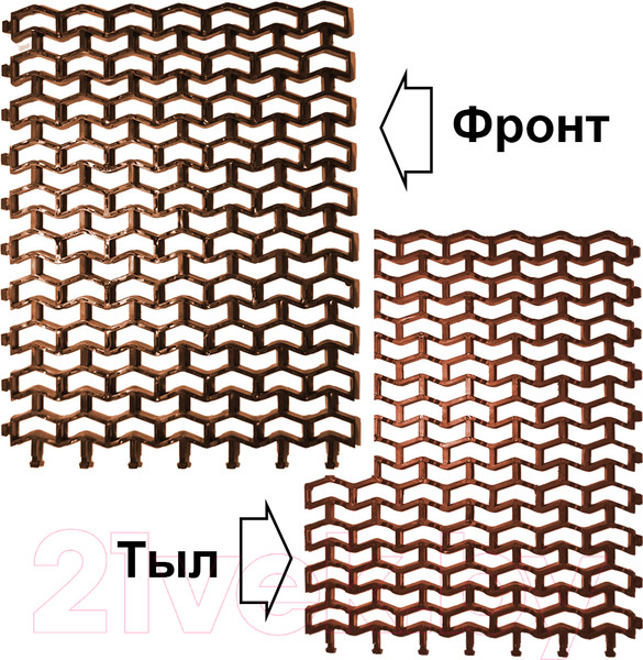 Изображение товара Коврик грязезащитный Пластизделие Пила 1.2x102x600 (коричневый)