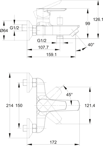 Изображение товара Смеситель Cersanit Vero 63061
