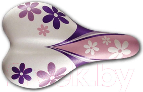 Изображение товара Сиденье для велосипеда DDK Flower / 1217A (белый/розовый)
