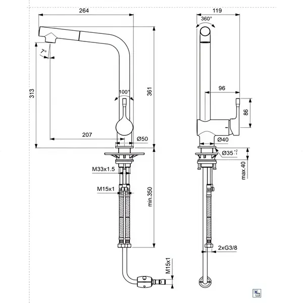 Изображение товара Смеситель Ideal Standard Ceralook BC176AA