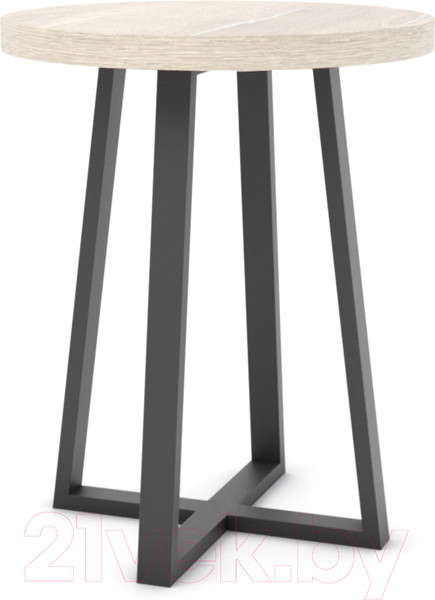 Изображение товара Журнальный столик Hype Mebel Челси 40x40 (черный/древесина белая)